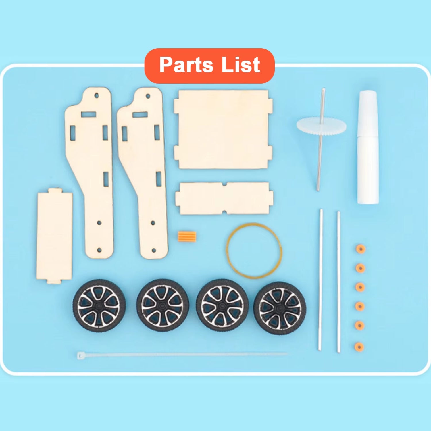 Rubber Powered Car 🚗⚙️